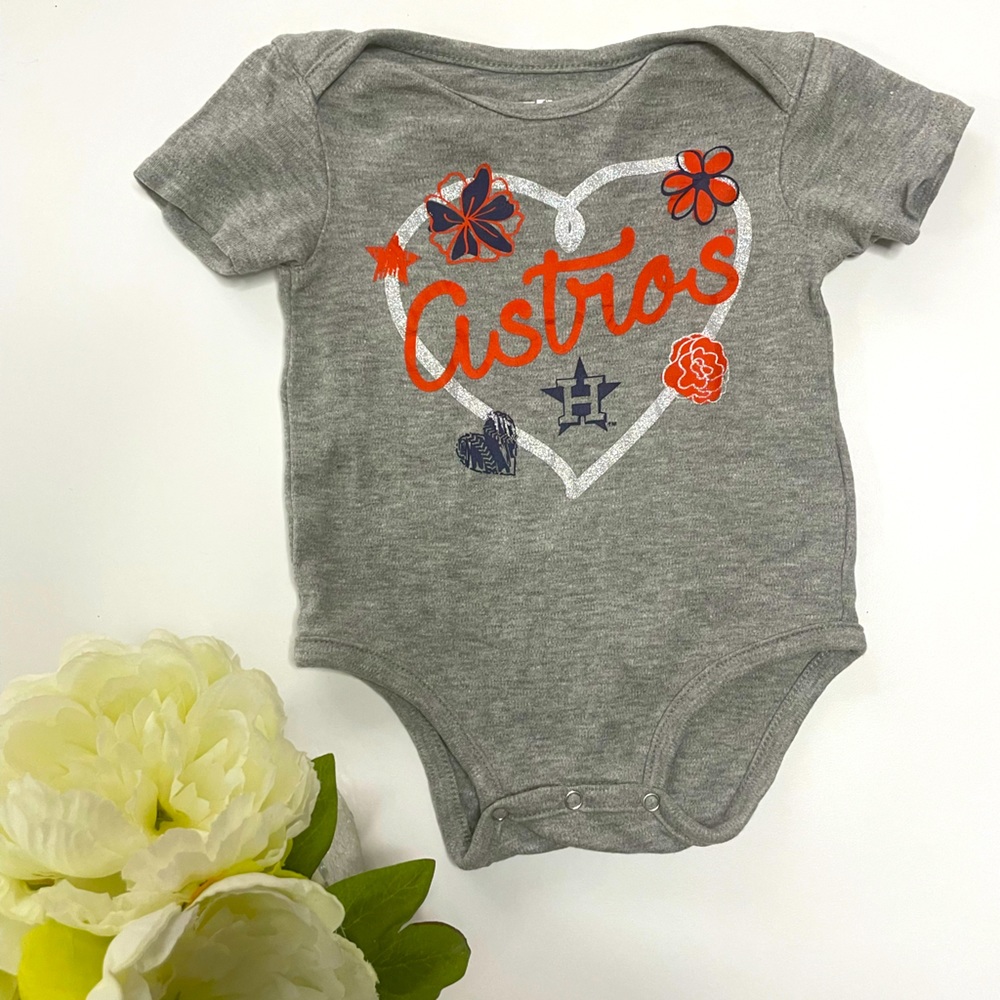 HOUSTON ASTROS BABY ONSIE - 3-6 months